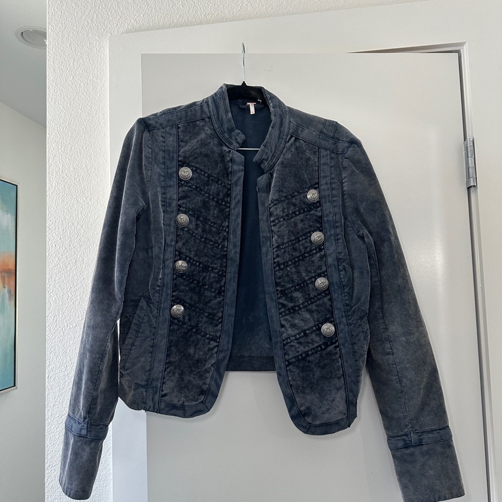 Women's Navy Military Style Blazer